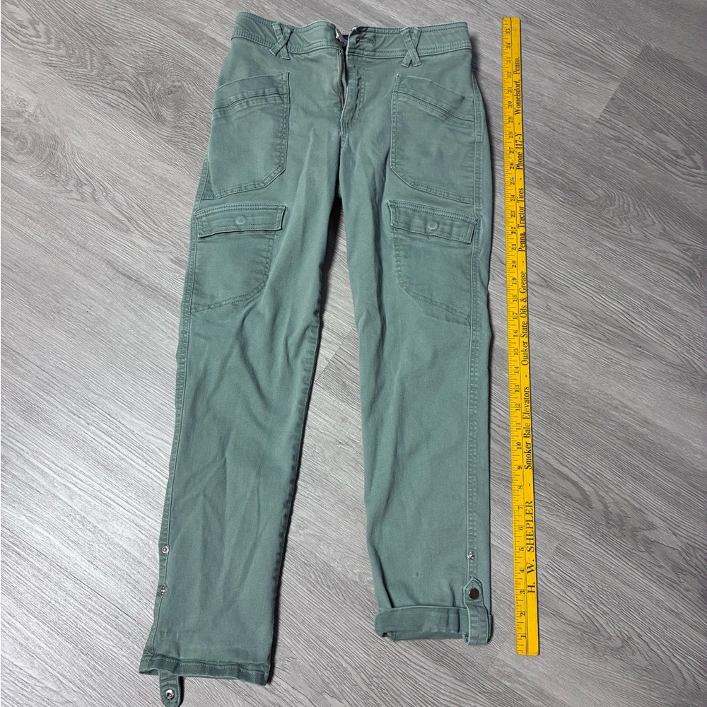 Democracy Sage Green Straight-Leg Utility Pants